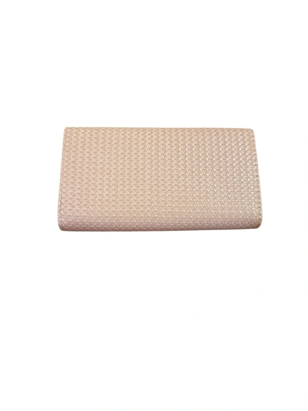 MODA Women’s Woven Leather Clutch Wallet - Light Pink